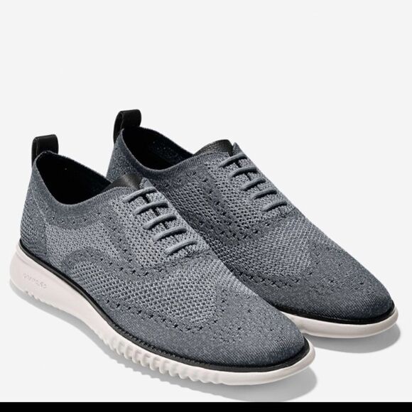 Cole Haan Grey Zerogrand Oxford Shoes - Picture 1 of 7